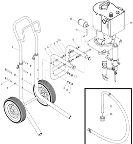 Powrcoat 630 Main Assembly Diagram and Parts List for 630  Titan Paint Sprayer