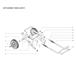 Elite 4500 Cart Assembly (2407311) Diagram and Parts List for ELITE-4500  Titan Paint Sprayer