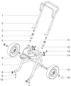 Epx2555 Upright Cart Assembly (P/N 0507198) Diagram and Parts List for EPX2555  Titan Paint Sprayer