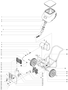 Powrtex 300dd Main Assembly (P/N 600-130) Diagram and Parts List for 300DD 600DD Titan Paint Sprayer
