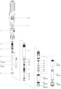 Powrbeast 4700/4700t Fluid Section (P/N 0537255 / 0537268) Diagram and Parts List for 4700T-4700 120V - Gas Titan Paint Sprayer