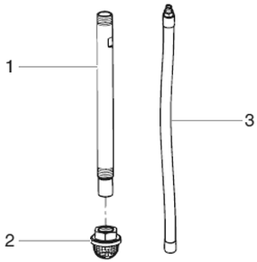 640i Siphon Tube Assembly (High Rider) Diagram and Parts List for 640I  Titan Paint Sprayer