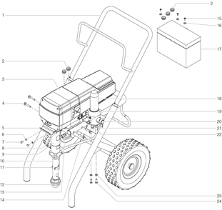 Performer 1140ix Main Assembly Diagram and Parts List for 1140IX performer Titan Paint Sprayer