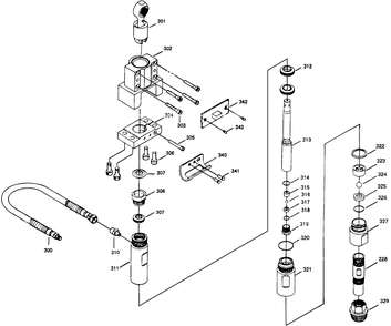 1100xc Fluid Section Assembly Diagram and Parts List for 1100XC  Titan Paint Sprayer