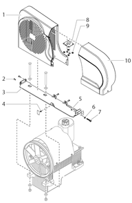 Powrliner 8955 Belt Guard Assembly Diagram and Parts List for 8955  Titan Paint Sprayer