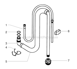 Part Location Diagram of 704-263A Titan Bypass Tube