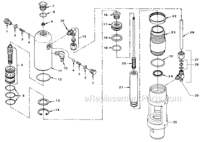 Hydraulic Motor Diagram and Parts List for 6900XLT 448-305 Titan Sprayer