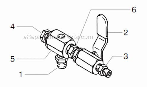 Add-A-Gun Kit 1/4" Diagram and Parts List for 6900XLT 448-305 Titan Sprayer