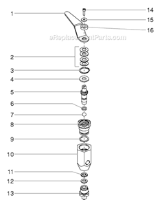 Bleed Valve Assembly Diagram and Parts List for 6900XLT 448-310 Titan Sprayer