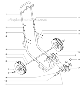 Cart Assembly Diagram and Parts List for 6900GHD 448-606 Titan Sprayer