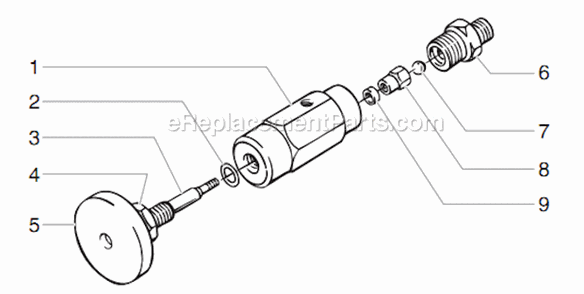 Heavy Duty Bleed Valve Assembly Diagram and Parts List for 6900GHD 448-606 Titan Sprayer