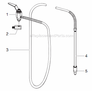 Bleed Hose Assembly W/Valve Diagram and Parts List for 8900XLT 449-315 Titan Sprayer
