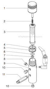Filter Assembly Diagram and Parts List for 8900XLT 449-315 Titan Sprayer