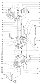 Hydraulic System Diagram and Parts List for 12000XLT 459-315 Titan Sprayer