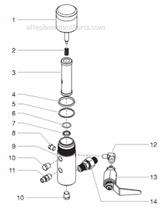 Part Location Diagram of 810-555 Titan Elbow, 90 Deg.
