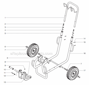 Cart Assembly (P/N 451-070) Diagram and Parts List for 12000XLTDI 459-355 Titan Sprayer
