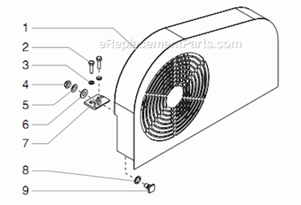 Belt Guard Assembly (P/N 499-934) Diagram and Parts List for 12000XLTDI 459-355 Titan Sprayer