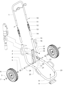 Powrtwin 4900 Cart Assembly Diagram and Parts List for 4900 Plus Titan Paint Sprayer