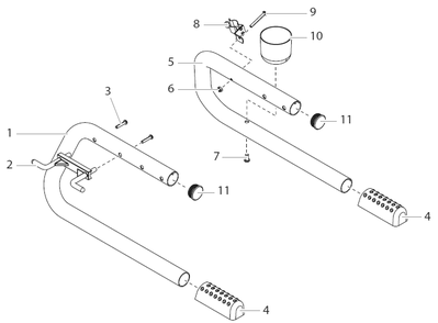 Impact 340 Skid Assembly Parts Diagram and Parts List for 340-0532026  Titan Paint Sprayer