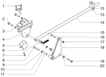 Powrliner 2800 Gun Holder Assembly (P/N 779-276) Diagram and Parts List for 2800  Titan Paint Sprayer