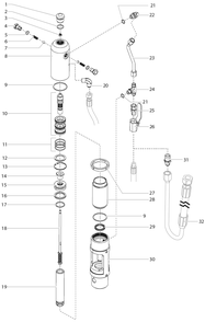 Part Location Diagram of 235-021a Titan Valve Rod Assembly