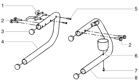 Part Location Diagram of 704-179a Titan Leg Assembly