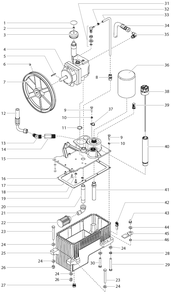 Part Location Diagram of 449-718a Titan Hydraulic Tank