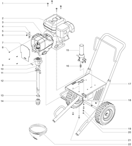Rentspray 700 Main Assembly Diagram and Parts List for RENTSPRAY700  Titan Paint Sprayer