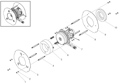 Capspray 95 Turbine Assembly Diagram and Parts List for CAPSPRAY-95HVLP  Titan Paint Sprayer