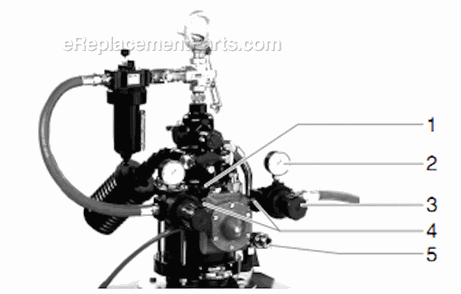 Air Valve Assembly Diagram and Parts List for 15:1 515-597 Titan Sprayer
