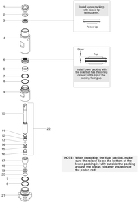 1140i Fluid Section Assembly (P/N 800-300) Diagram and Parts List for 1140I  Titan Paint Sprayer