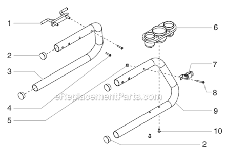 Part Location Diagram of 704-163 Titan Leg, Right