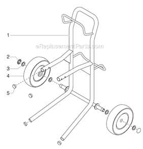 High Rider Cart Assembly Diagram and Parts List for 540IX 700-129 Titan Sprayer