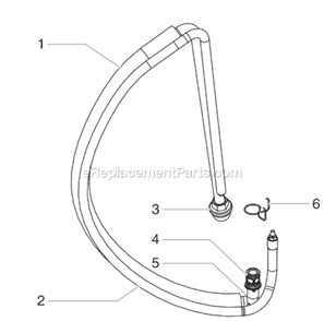 Siphon / Return Assembly Diagram and Parts List for 540IX 700-134 Titan Sprayer