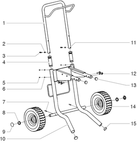 740i High Rider Cart Assembly (P/N 800-570) Diagram and Parts List for 740I  Titan Paint Sprayer