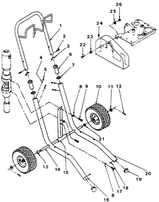 Powrtwin 3500 Cart Assembly Diagram and Parts List for 3500-DC  Titan Paint Sprayer