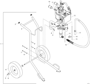Part Location Diagram of 0533237a Titan Suction Set Assembly With Filter Screen