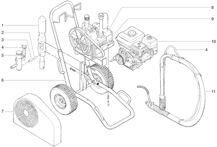 Powrtwin 8900gh Main Assembly Diagram and Parts List for 8900GH  Titan Paint Sprayer