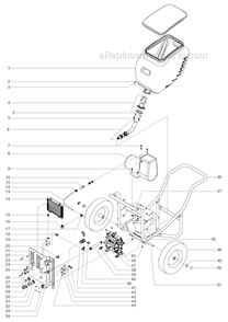 Air Compressor Diagram and Parts List for 600DD  Titan Sprayer