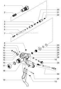 Motor Diagram and Parts List for 600DD  Titan Sprayer