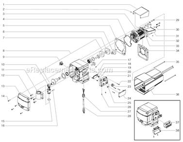 Drive Assembly Diagram and Parts List for 1200SF 600-151 Titan Sprayer
