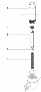 Filter Parts Diagram and Parts List for 1200SF 600-151 Titan Sprayer