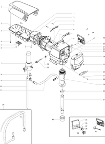 Impact 740 Main Assembly Diagram and Parts List for 740  Titan Paint Sprayer
