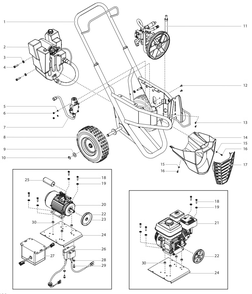 Powrbeast 4700/4700t Main Assembly Ii Diagram and Parts List for 4700T-4700 120V - Gas Titan Paint Sprayer