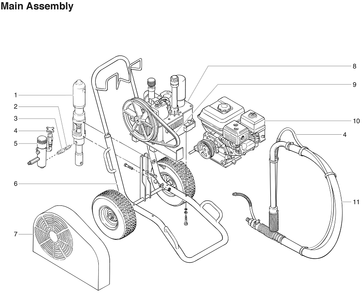 Powrtwin 12000gh Main Assembly Diagram and Parts List for 12000GH Insert Titan Paint Sprayer