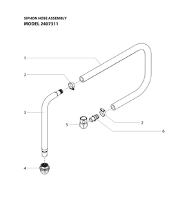 Elite 4500 Siphon System Diagram and Parts List for ELITE-4500  Titan Paint Sprayer