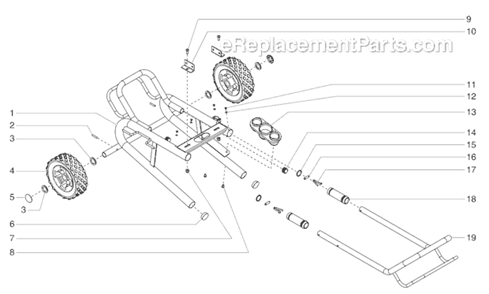 Low Rider Cart Assembly Diagram and Parts List for 640IX 765-3035 Titan Sprayer