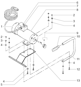 Part Location Diagram of 978-350A Titan MOTOR,2.0 HP,50/60 HZ,115V,PKG
