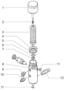 Powrliner 4000 - 930 Outlet Manifold Filter Assembly With Check Valve Diagram and Parts List for 4000  Titan Paint Sprayer