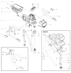 Impact X 440 Main Assembly Diagram and Parts List for 440X  Titan Paint Sprayer